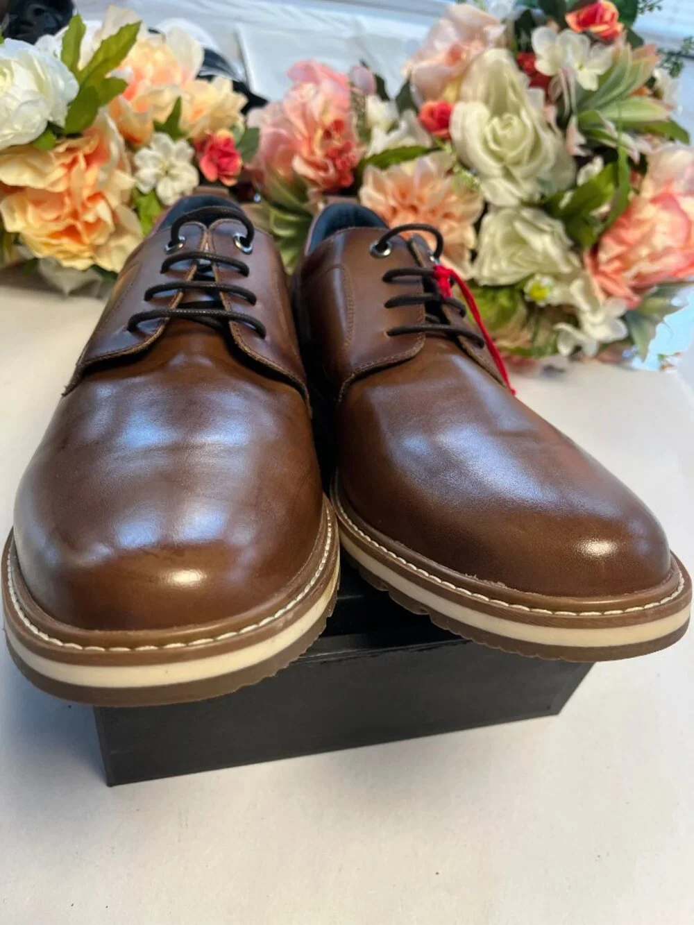 NEW Pikolinos Leather Oxford Lace Up Shoes Brown EU 46